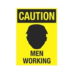 Caution Men Working 10" x 14" Sign